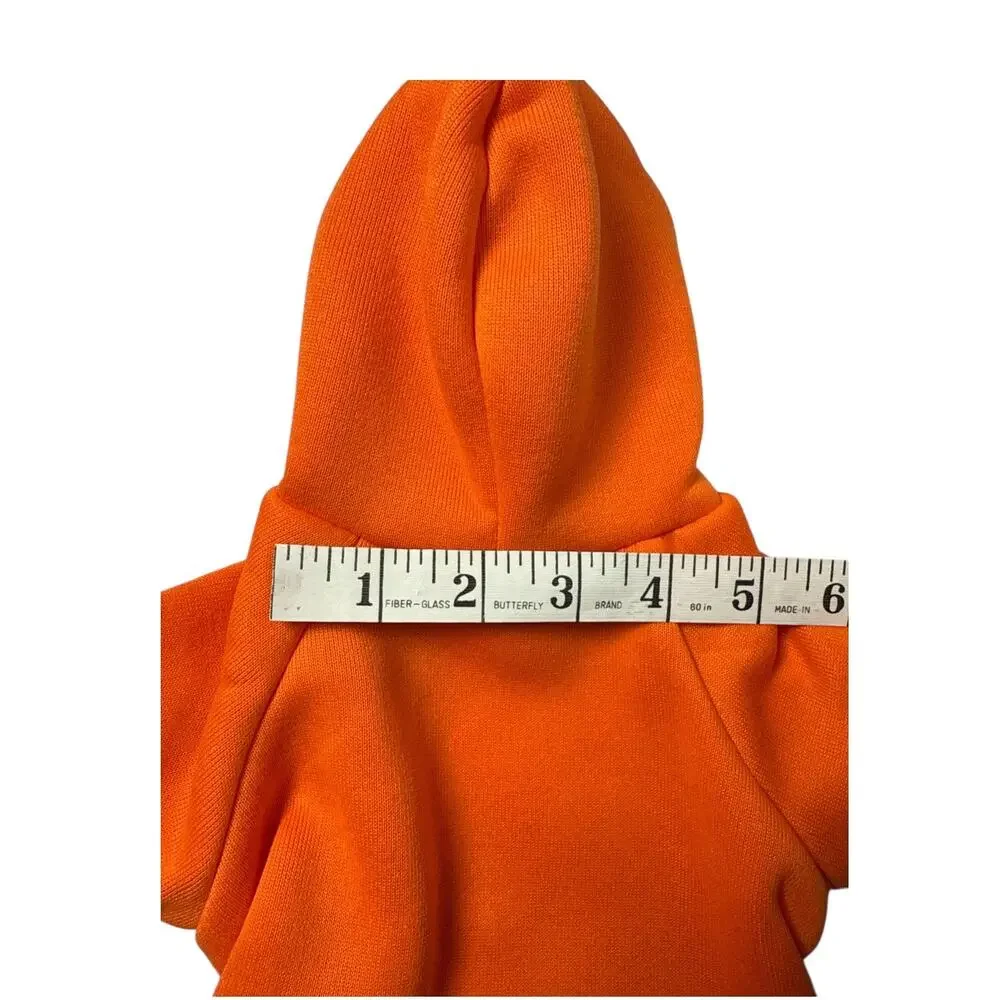 Orange Dog Hoodie Sweatshirt Size Medium Fleece Pet Hoodie Small NEW